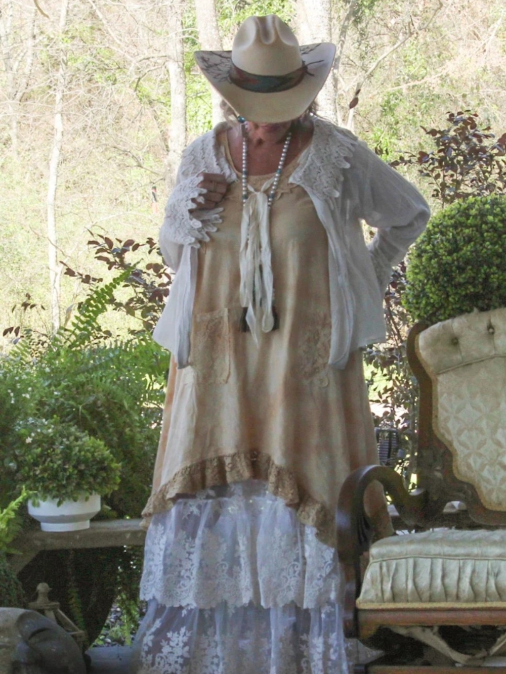 NEW Whispered Skies Skirt - Parchment Boho Maxi Skirt - Picture 2 of 2